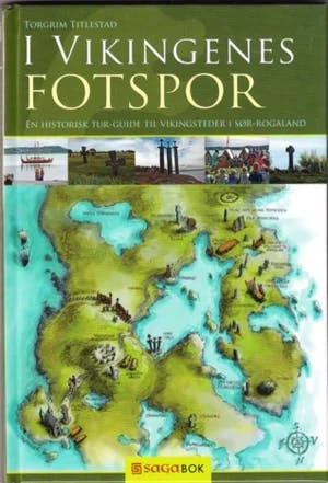 Omslag: "I vikingenes fotspor : en historisk turguide til vikingsteder i Sør-Rogaland" av Torgrim Titlestad